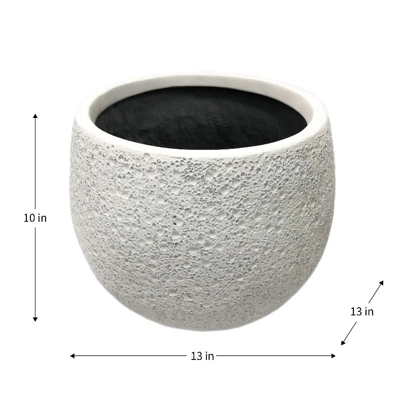 13 inch Resin Moon Planter Luna Planter - Durable Weather-Resistant Pot